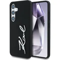 Karl Lagerfeld Etui Silikon Metall Metall Signature Logo Samsung Galaxy S25 svart