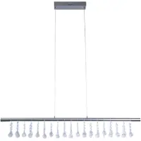 Näve LED-hengelampe Nobilis, dimbar, satinert nikkel