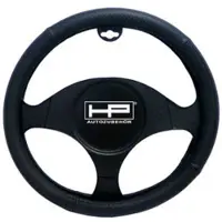 HP Autozubehör rattdeksel (Ø x H) 40,5 cm x 3,5 cm ekte skinn sort 37 - 39 cm