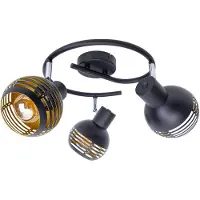 Näve Rund taklampe Casco, 3 lyskilder, svart