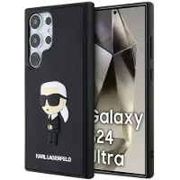 Karl Lagerfeld 3D Ikonik-etui i gummi for Samsung Galaxy S24 Ultra - Svart