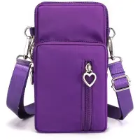 INF Stor telefonveske: Mobiltelefonveske i nylon og polyester med flere farger Purple