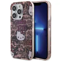 Hello Kitty IML Tags Graffiti-etui for iPhone 14 Pro Max - rosa
