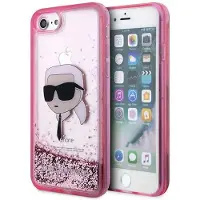 Karl Lagerfeld KLHCI8LNKHCP iPhone 7/8/ SE 2020/2022 rosa/rosa hardcase Glitter Karl Head