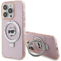 Karl Lagerfeld KLHMP15XHMRSCHP iPhone 15 Pro Max 6,7" rosa hardcase Ringstativ Choupette MagSafe