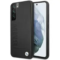BMW Signature Logo Imprint-etui for Samsung Galaxy S22+ - Svart