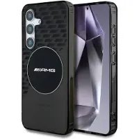 Mercedes AMG gjennomsiktig Rhombs MagSafe-etui for Samsung Galaxy S25 - Svart