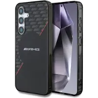 Mercedes AMG Double Layer Rhombs MagSafe-etui for Samsung Galaxy S25 - Svart/Rød