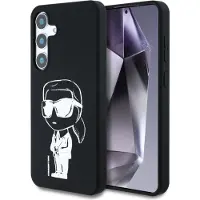 Karl Lagerfeld silikonetui Graffiti med magnet til Samsung Galaxy S25 - Svart