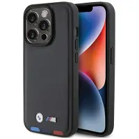 BMW BMHCP15L22PTDK iPhone 15 Pro 6,1" svart/svart skinnstempel Tricolor