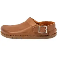 Art unisex. 120241123003_023 Leather Clogs 2024 Kassel brown (39), Flat, Buckle, Casual