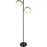Näve LED-gulvlampe Tessa svart/beige 165 cm Touchdim CCT 2 lyskilder.