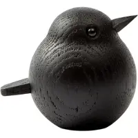 Novoform trefigur - Mini Spurv - Svart Eg - - OneSize - Dekorasjon