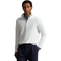 Ralph Lauren for man. 710B18060001 White cotton and piqué knit sweater (XL), Casual