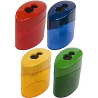 Linex Blyantspisser - Dobbelt - Assortert - Rød/Blå/Gul/Grønn - - OneSize - Blyantspisser