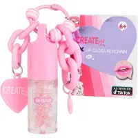 Canenco Lag den selv Lipgloss m. Nøkkelring - Glitter Bringebær - - OneSize - Sminke