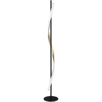 Eglo LED-gulvlampe CONAPRATO, svart/messing, 150 cm, CCT