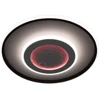 Näve Livana LED taklampe, hvit/svart, Ø 50 cm, CCT, dimbar