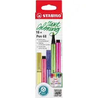 Stabilo Tusjer - Pen 68 - 18 stk. - Flerfarget - - OneSize - Tusj