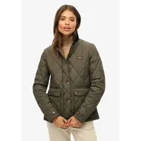 Superdry for woman. W5011957A Jacket Cord Trimmed Liner green (L), Casual, Recycled Polister, Sustainable