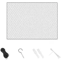 Semoic Cat Netting Balcony, 10x13ft Steel Wire Reinforced Balcony Screen for Pets, Anti-Fall Pet Mesh Fence Cat Safety Net