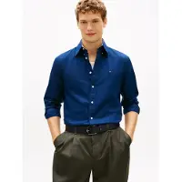 Tommy Hilfiger Linen Blend Solid Langarmet T-skjorte