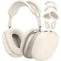 INF AirPods Max 2 silikonetui 4-delt sett — myk touch, ripesikker, vaskbar beskyttelse kompatibel med Apple AirPods Max 2 Starlight