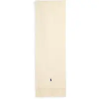 Ralph Lauren for woman. 455P03868001 Cream white wool scarf with fringe (OSFA), Casual
