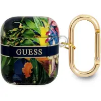 GUESS GUA2HHFLB AirPods-deksel blå/blå Flower Strap Collection