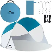 Trizand plazatelt 220x120x90 cm - turkis - grå