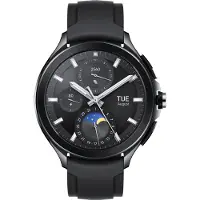 Xiaomi Watch 2 Pro - svart kasse med rem i svart fluorisert gummi
