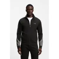 BOSS for man. 50554793 Cotton jacket with zipper and contrasting black details (XL), Homewear