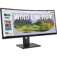 Lenovo ThinkVision T34WD-40 - LED-skjerm - kurvet - 34 - 3440 x 1440 UWQHD @ 120 Hz - VA - 300 cd/m² - 3000:1 - HDR10 - 4 ms - HDMI, DisplayPort, USB-C - eklipsesvart