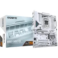 Gigabyte B850 EAGLE ICE hovedkort AM5 ATX DDR5, hvit/sølv
