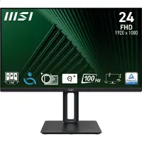 MSI PRO MP245PG - LCD-skjerm - 24" (23.8" synlig) - 1920 x 1080 Full HD (1080p) @ 100 Hz - 300 cd/m² - 1000:1 - 1 ms - HDMI, VGA, DisplayPort - høy...