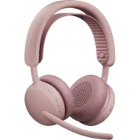Logitech Zone Wireless 2 ES - Hodesett - on-ear - Bluetooth - trådløs, kablet - aktiv støydemping - USB-C - rosa - Certified for Microsoft Teams