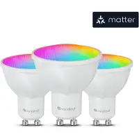 Nanoleaf - LED light bulb - shape: MR16 - GU10 - 5 W - RGBCW light - 2700-6500 K (pack of 3)