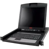 APC LCD Console - KVM-konsoll - 17 - kan monteres i rack - 1280 x 1024 @ 75 Hz - svart - 1U - for P/N: SMTL2K2RM2UCLNC, SMTL3KRM2UCLNC, SRT5KRMXLT-A, SRT6KRMXLT-A, SRT8KRMXLT-A