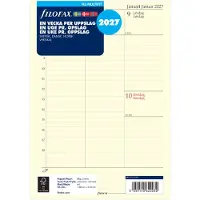 Filofax Påfylling A5 2027 uke per oppslag, vertikal svensk/dansk/norsk