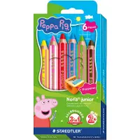 Staedtler Fargestifter - Noris Junior - 6 stk. - Peppa Gris - - OneSize - Fargesett