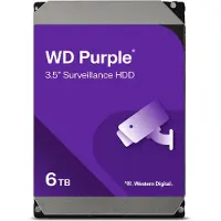 Western Digital WD Purple WD64PURZ - Harddisk - 6 TB - overvåkning - intern - 3.5 - SATA 6Gb/s - 5400 rpm - buffer: 256 MB