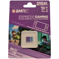 Emtec Express Gaming microSDXC 256 GB / SD-kort for spill og 4K-video / lagring med opptil 880 MB/s