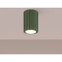 Sollux Taklampe ALORA, olivengrønn, Ø 7 cm, metall, GU10