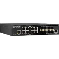 Qnap QSW-M3216R-8S8T - Switch - Styrt - 8 x 100/1000/2.5G/5G/10GBase-T + 8 x 10Gb Ethernet SFP+ - rackmonterbar