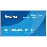 Iiyama ProLite LH6581UHSG-1AG - 65 Diagonalklasse (64.5 synlig) LED-bakgrunnsbelyst LCD-skjerm - intelligent skilting - med innebygd SoC-mediespiller - 4K UHD (2160p) 3840 x 2160 - hvit ramme, matt f