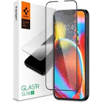 Spigen GlastR Slim skjermbeskytter for iPhone 17e / 16e / 14 / 13 Pro / herdet glass 9H / heldekkende beskyttelse