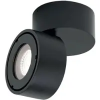 Orion Harvey utendørs spot med LED, svart, Ø 10 cm, støpt aluminium