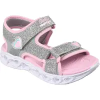 SKECHERS Sandaler m. Lys - Jenter Heart - Sølv/Rosa - - 28 - Sandals