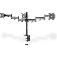 Digitus DA-90362 - Monteringssett (skrivebordsklemmemontering, 2 leddarmer) - for 3 skjermer - svart - skjermstørrelse: 15-27