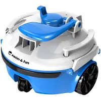 Swim & Fun MiniSplash Bassengrobot, Blå/hvit